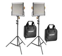 2 Kit d’Illuminazione Luce 480 LED Bicolore Dimmerabile & Cavalletto Faretto LED