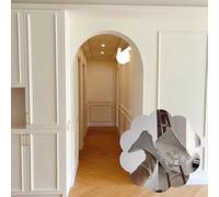 2 Kit di Pezzi per Arco in Gesso Porta, Universale Coperture Curve Porte Verniciabili, Cornice Decorativa(25x25x25cm/9.8x9.8x9.8")