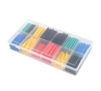 2: Kit di tubi termorestringenti con rapporto di restringimento - Set di manicotti per isolamento elettrico in PE da 280 pezzi per raggruppamento di fili, codifica a colori e difesa meccanica