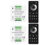 2 Kit Dimmer LED Push Con Telecomando RF, 5V 12V 24V 10A, Master Slave, Memoria e Sincronizzabile, Regolare Striscia Led Con Pulsante e Telecomando