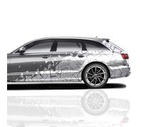 2° Kit Etichetta Auto Mosaico Scherben 200x60cm Geometrica KX074 Argento