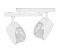 2 Kit Fari LED Binario Trifase 30W 4000K 4000LM CRI 90 UGR 19 Bianchi, Driver In