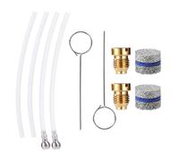 2 Kit Orifizio per Cannone Schiumogeno, 1,1mm Ugello a Filetto e Reti Schiumatore con Utensili di Pulizia Palline Filtro a Cannuccia Ricambi Universali per Attrezzi Lavaggio Auto
