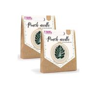 2 kit punch needle - Foglia tropicale Ã 20 cm