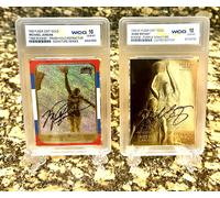 2 KOBE BRYANT E MICHAEL JORDAN FLEER REFRACTOR Graded GEM-MT 10 1996 ROOKIE LOT