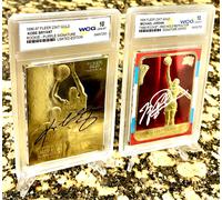 2 KOBE BRYANT E MICHAEL JORDAN FLEER REFRACTOR Graded GEM-MT 10 1996 ROOKIE LOT