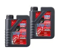 2 L Liqui Moly Olio Motore Motorrad 4-Takt Synth 10w-40 Street Race API SN PLUS
