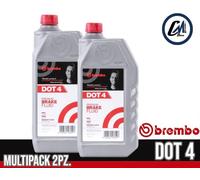 2 L OLIO LIQUIDO FRENI DOT 4 BREMBO PER AUTO E MOTO L04010 CONFEZIONE 2 PZ da 1L