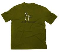 #2 La Linea Lui Cartoon Fun Kult T-shirt, M, verde oliva