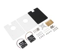 2-lagiges Acrylgehäuse für Raspberry Pi 5 mit Lüfter, transparenter Ersatz