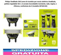 2 Lame 360 Original x Tutti i Modelli Oneblade/Oneblade Pro (Modello QP420/60)