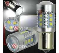 2 Lampada Led Retromarcia BA15S 1156 P21W 15 SMD Bianco CANBUS NO ERROR 12V