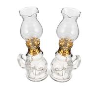 2 lampade a olio in , lanterne a cherosene, lampade a olio vintage per