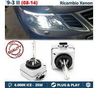 2 Lampade BIXENON D1S PER Saab 9-3 II 2008> RICAMBIO 35W 6000K HID GHIACCIO