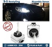 2 Lampade BIXENON D1S PER Saab 9-5 I Restyling RICAMBIO 35W 6000K HID GHIACCIO