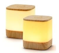 2 lampade da comodino, lampada da tavolo a LED senza fili, lampada da comodino con 4 temperature di colore e temporizzazione, luce notturna, lampada da comodino, touch dimmerabile, per camera da letto