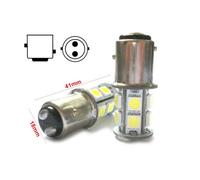 2 Lampade Led Barca Nautica BAY15D Bianco Freddo 12V 24V 3W No Polarita 13 Smd 5