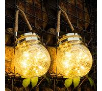 2 lampade solari per esterni da appendere, 30 LED, lanterna solare per esterni, luci solari da giardino, luce bianca calda, decorazione per esterni, feste, pareti, tavolo, matrimonio