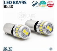 2 Lampadina LEDBAY9S H21W CANbus NO ERRORI, Luce Bianca Potente 720LM EXTRA SLIM