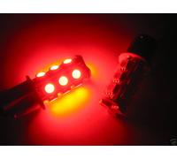 2 LAMPADINE 18 LED SMD BA15S 1156 P21W ROSSO STOP PR