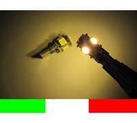 2 LAMPADINE 5 LED NO ERRORE BIANCO CALDO T10 W5W LW