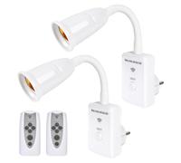 2 lampadine a LED E27 - Lampada con spina, lampada a spina, dimmerabile, adattatore luce notturna, regolabile a 360°, lampada da parete, lampada da lettura, montaggio a parete per camera da letto