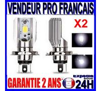 2 Lampadine A Led H4 Per Scooter Moto 6000K Fari Di Posizione E Abbagliante 12V