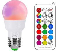2 LAMPADINE cambio colore 3,5W E27 230V con 1 telecomando