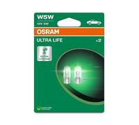 2 Lampadine Fari A LED W5W 12V 5W W2.1x9.5d OSRAM ULTRA LIFE Per Automobili