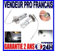 2 Lampadine H3 LED A 10 SMD Luce Bianca In Xenon 6000K Per Fari Antinebbia 12V