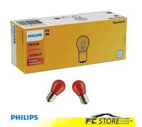 2 LAMPADINE PHILIPS PR21W 12V 21W COLORE ROSSO LUCE STOP BAW15s