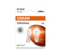 OSRAM ORIGINAL LINE 12V, W16W, Signal lamp, Metal Wedbe Base, Double Blister (2 lamps)