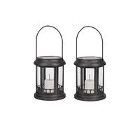 2 Lanterne Solari per Esterni e Interni, Lanterne da Giardino da Appendere, Candele Senza Fiamma Tremolanti Realistiche per il Cortile
