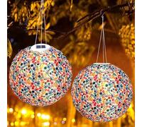2 lanterne solari per esterni, resistenti alle intemperie: lanterna a LED da 12 pollici, impermeabile, luce bianca calda, lanterna da giardino, lanterna per giardino, terrazza