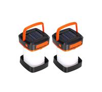 2 Lanterne Solari Ricaricabili da Campeggio con 3 Modalità di Illuminazione, Torcia LED Portatile USB per Escursionismo, Emergenza e Uso Esterno A