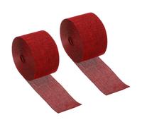 2" Largo 11 Metri Iuta Tessuto Nastro,2pz Vino Rosso