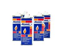 2 LATTINA FLUIDO BENZINA LATTA ATOMIC RICAMBIO RICARICA ACCENDINI 125 ml