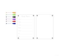 2 lavagne magnetiche mensili per frigorifero con magneti scrivibili e forti per organizzare programmi, menu e messaggi (TYU086)