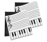 2 lavagnette magnetiche in gomma cancellabili per pentagramma | superficie riutilizzabile per teoria musicale e composizione, foglio flessibile con spaziatura standard, per frigorifero e