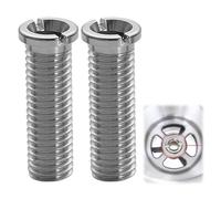 2 lavelli a vite cava, vite cava per valvole a cestello, M12 x 35 mm, in acciaio inox, vite cava da 35 mm, adatti per lavelli da cucina, lavelli a cestello, accessori per lavello, argentati