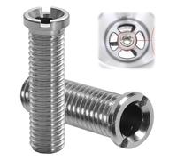 2 lavelli a vite cava, vite cava per valvole a cestello, M12 x 50 mm, in acciaio inox, vite cava da 50 mm, adatti per lavelli da cucina, lavelli a cestello, accessori per lavello, argentati