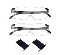 2 lenti di ingrandimento, lente d'ingrandimento impilata, occhiali da lettura, lenti senza bordi, lenti da 1,6 volte con 2 sacchetti per occhiali, adatte per lavori vicini, produzione artigianale