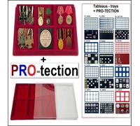 2 Leuchtturm 348092 vassoio per monete 6x 95x95x17mm + custodia protettiva Per