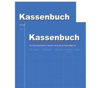 2 libri di cassa, formato A4, oltre 2100 voci, per piccoli imprenditori, 32 fogli, senza IVA, per associazioni, piccoli uffici finanziari, famiglia, studio cosmetico autonomo, blu