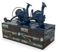 2 Lidsters LFR Pro 6000 - Mulinelli per pesca alla carpa, 5+1BB, colore: nero, precaricato, 8,2 kg