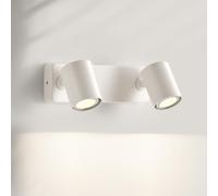 2-light LED Wall Mount Aluminum Headboard Lighting, Rotatable Adjustable Bedside Wall Mount Lamp Included Bulb.(6000K)