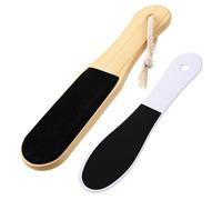 2 lime per piedi e feticismo, raspa professionale per rimuovere calli e calli, con manico in legno e plastica, raspa per piedi per pelle dura, strumento per pedicure