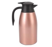 2 Litri Caraffa Termica per Caffè, Caffettiera Sottovuoto Isolante in Acciaio Inossidabile, Brocca Isolante per Caffè, Tè, Bevande e altre Bevande Calde e Fredde(Oro Rosa)