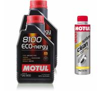 2 Litri MOTUL 8100 Eco-nergy 5W-30 Olio Motore 300ml Diesel System Clean