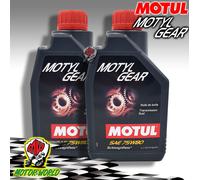 2 Litri MOTUL MOTYL GEAR 75W80 Olio Trasmissioni Cambio GL4 GL5 Technosynthese